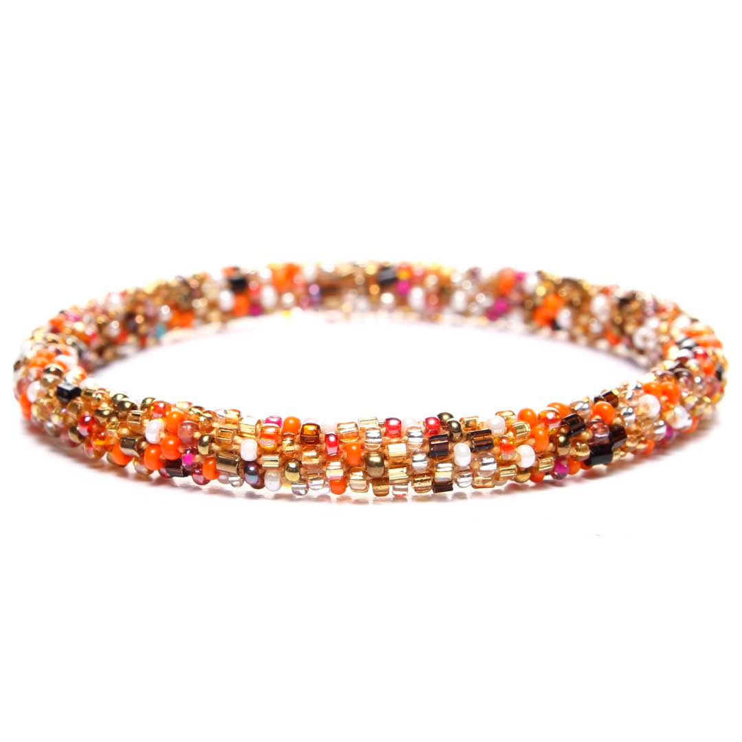 SunflowerGoldConfettiMix Bead Bracelet