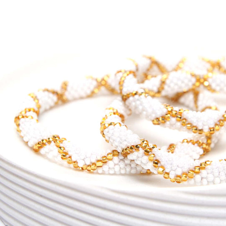 Sunflower Gold & Pearl Criss Cross Side