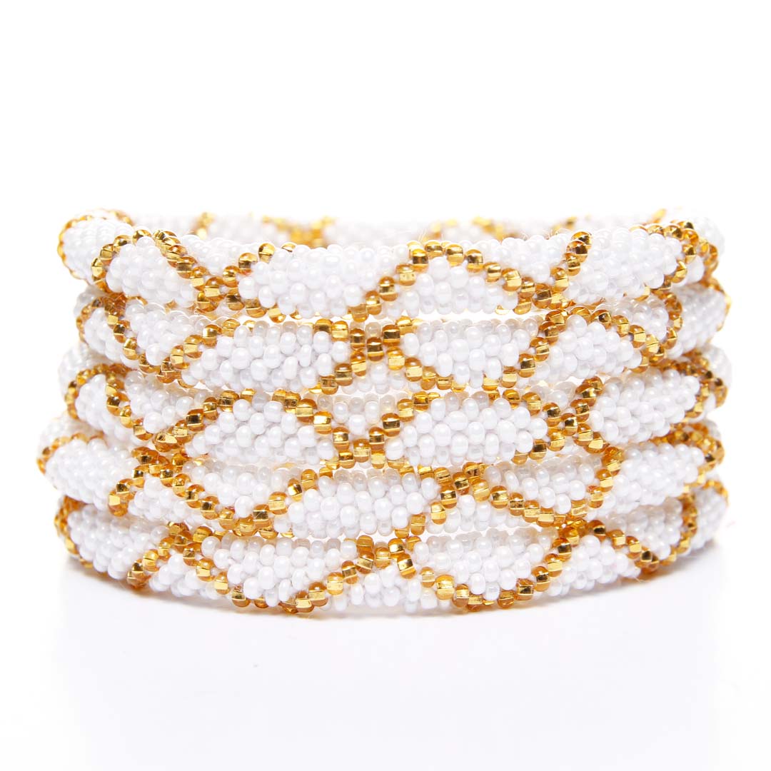 Sunflower Gold & Pearl Criss Cross STack