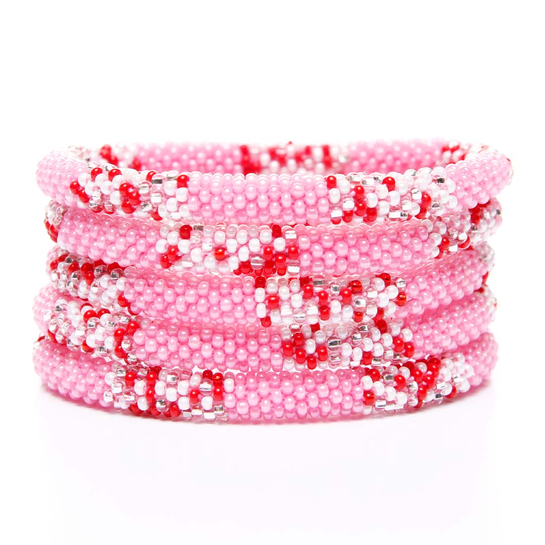 Sweetheart Sprinkle Stripe Beaded Bracelet-STack