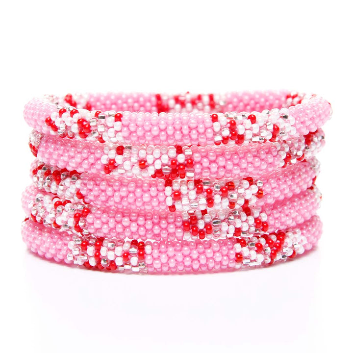 Sweetheart Sprinkle Stripe Beaded Bracelet-STack