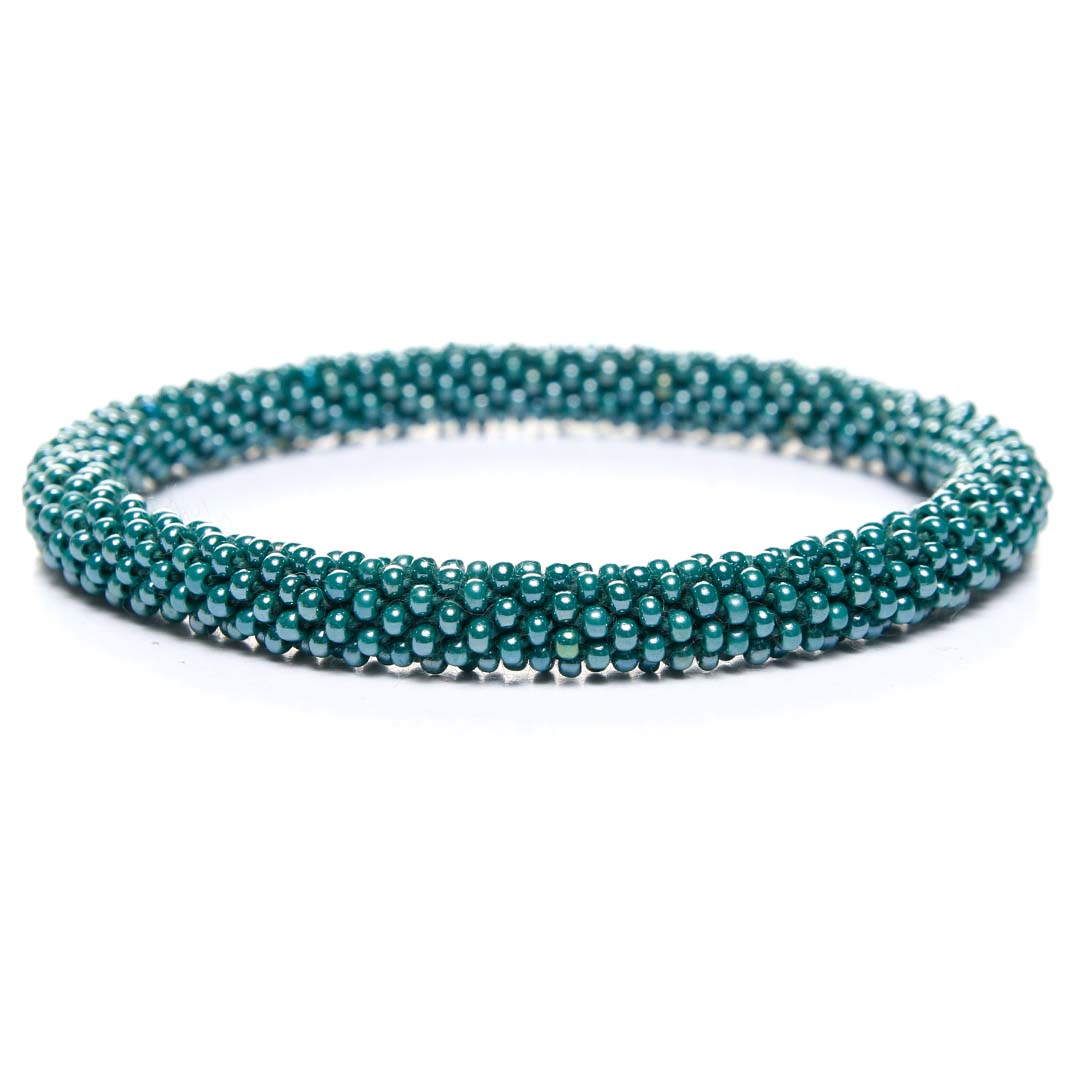 Teal Pearl Beaded Bracelet