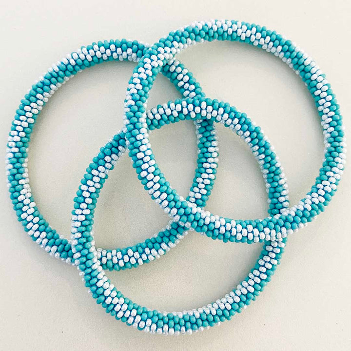 Turquoise Pearl Twist - 7"