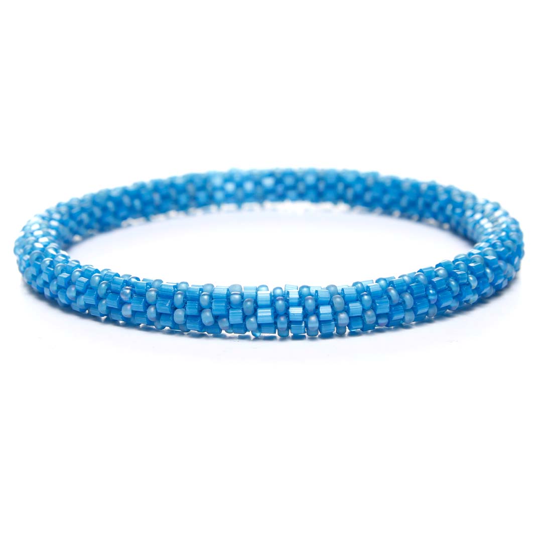 Turquoise Stripe Beaded Bracelet 