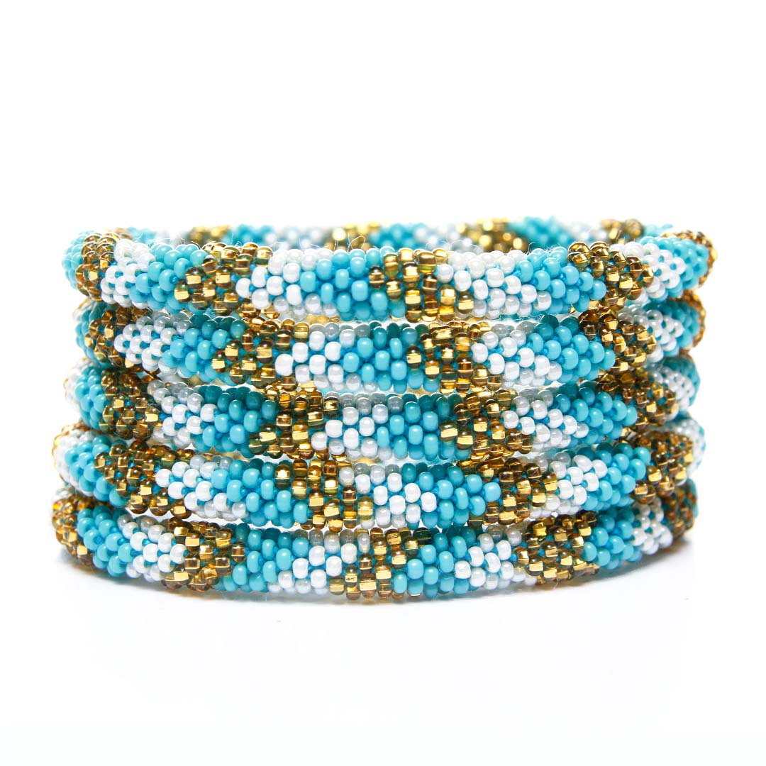 Turquoise Sun Beaded Bracelet-stack