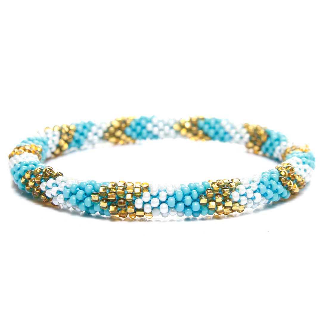 Turquoise Sun Beaded Bracelet-front