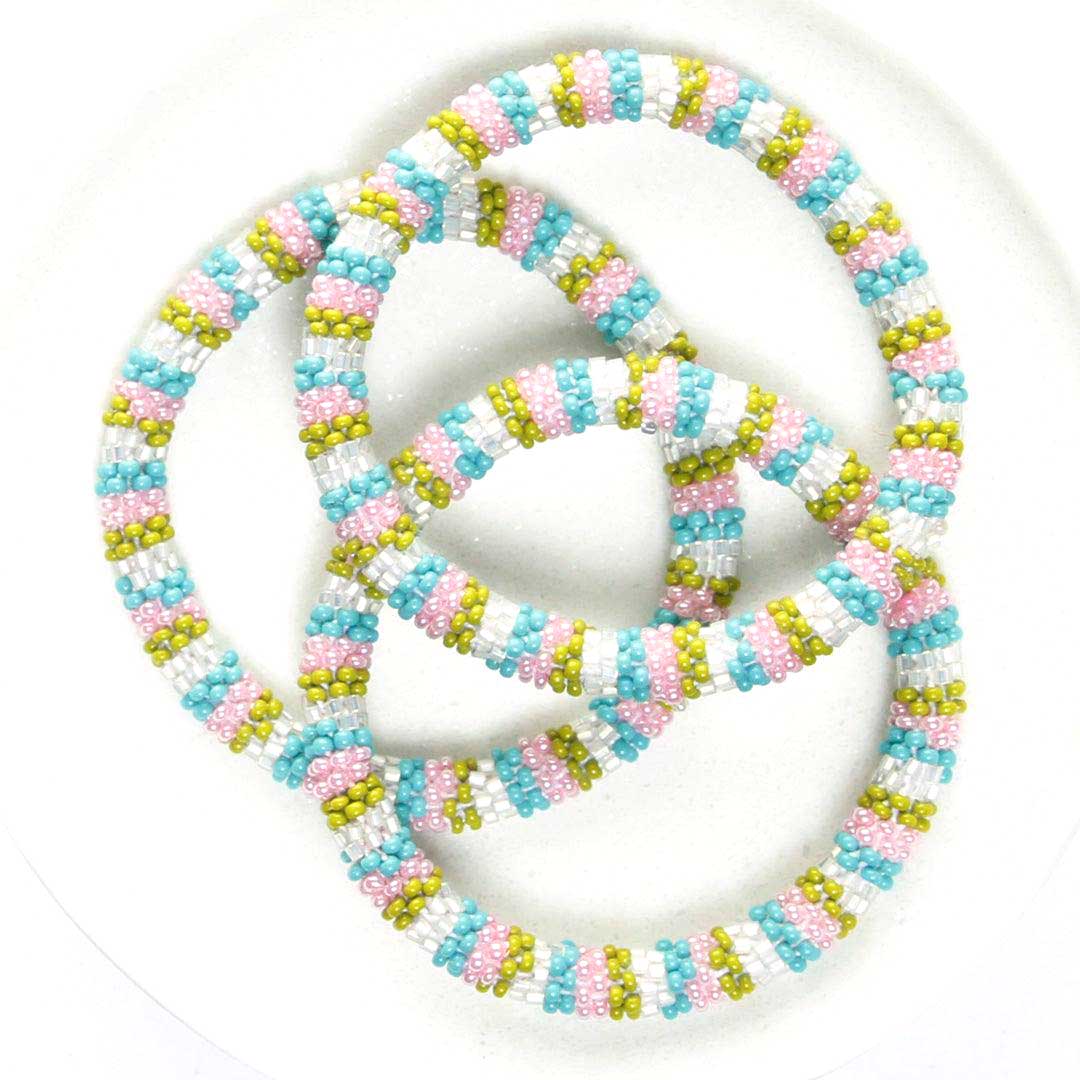 Easter Basket Stripe Beaded Bracelet Top