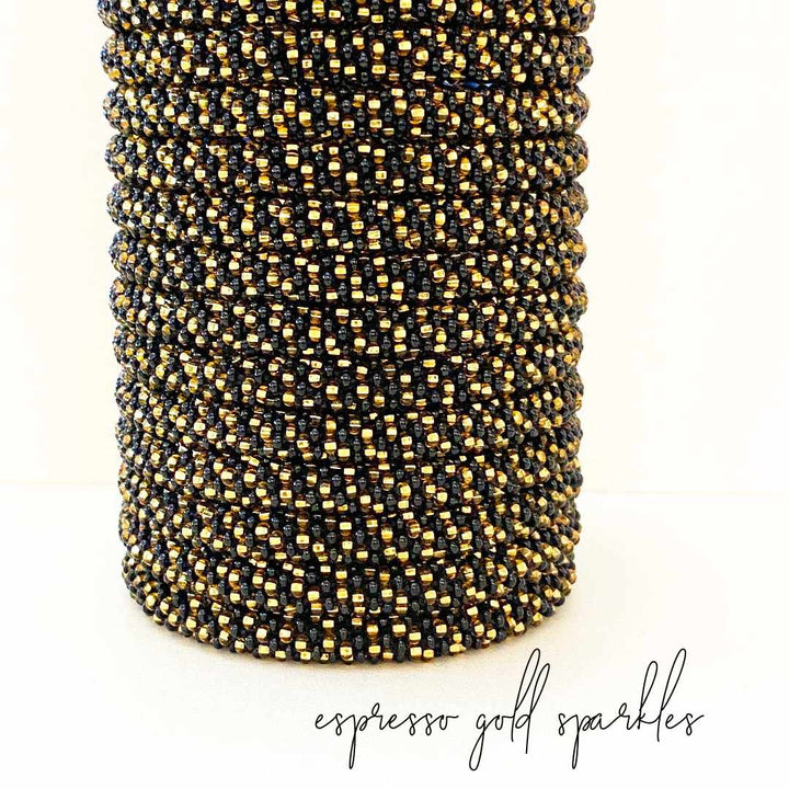 Espresso Gold Sparkles - 7"