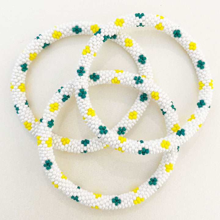 Game Day Cheer - Yellow, Green, White -  7"