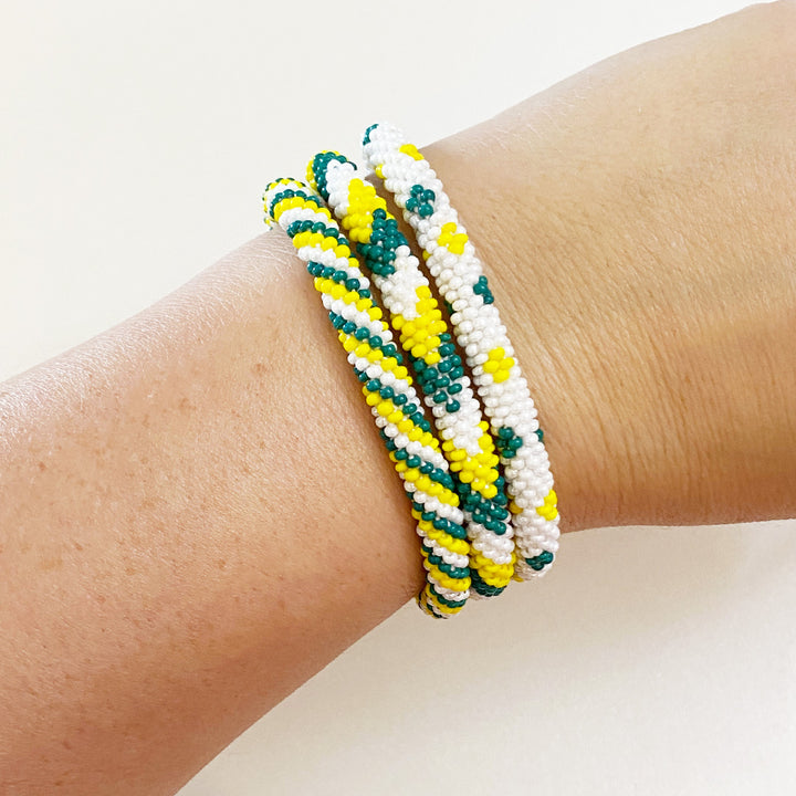 Game Day Cheer - Yellow, Green, White -  7"