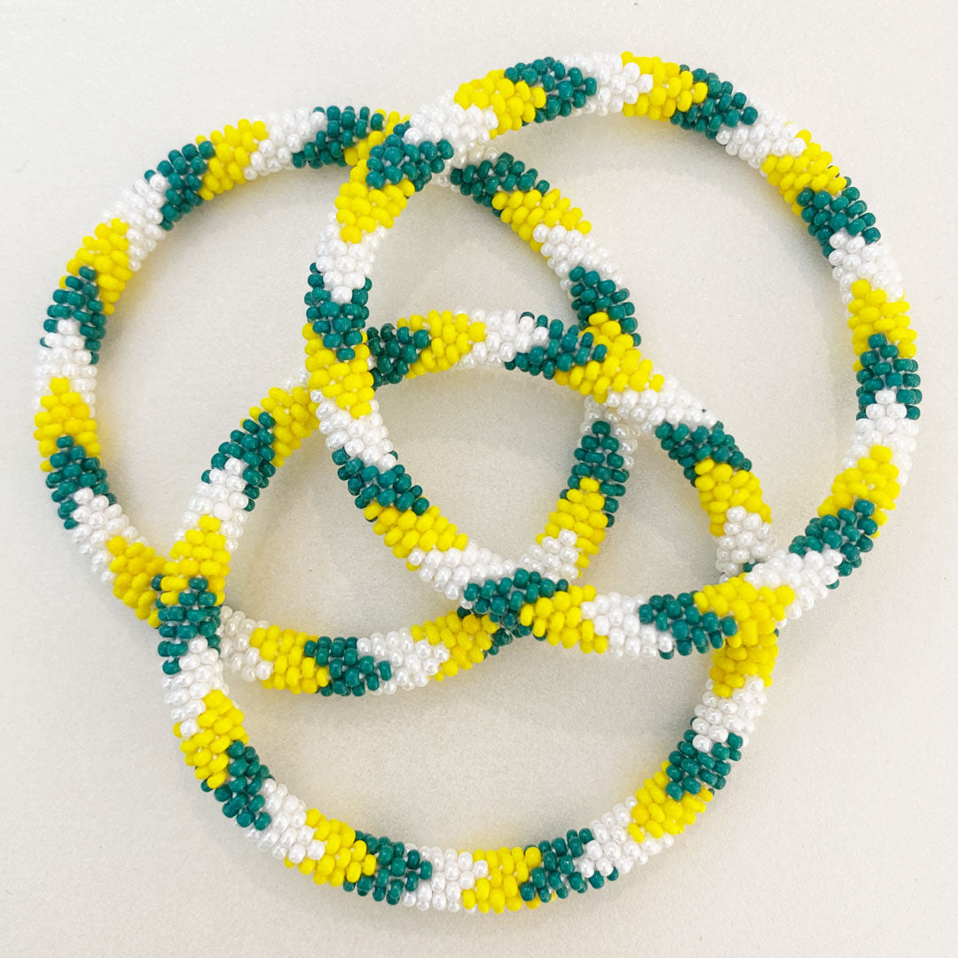 Game Day Spirit - Yellow, Green, White -  7"