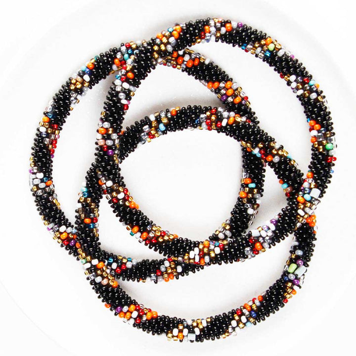 Licorice Carousel Beaded Bracelet Top