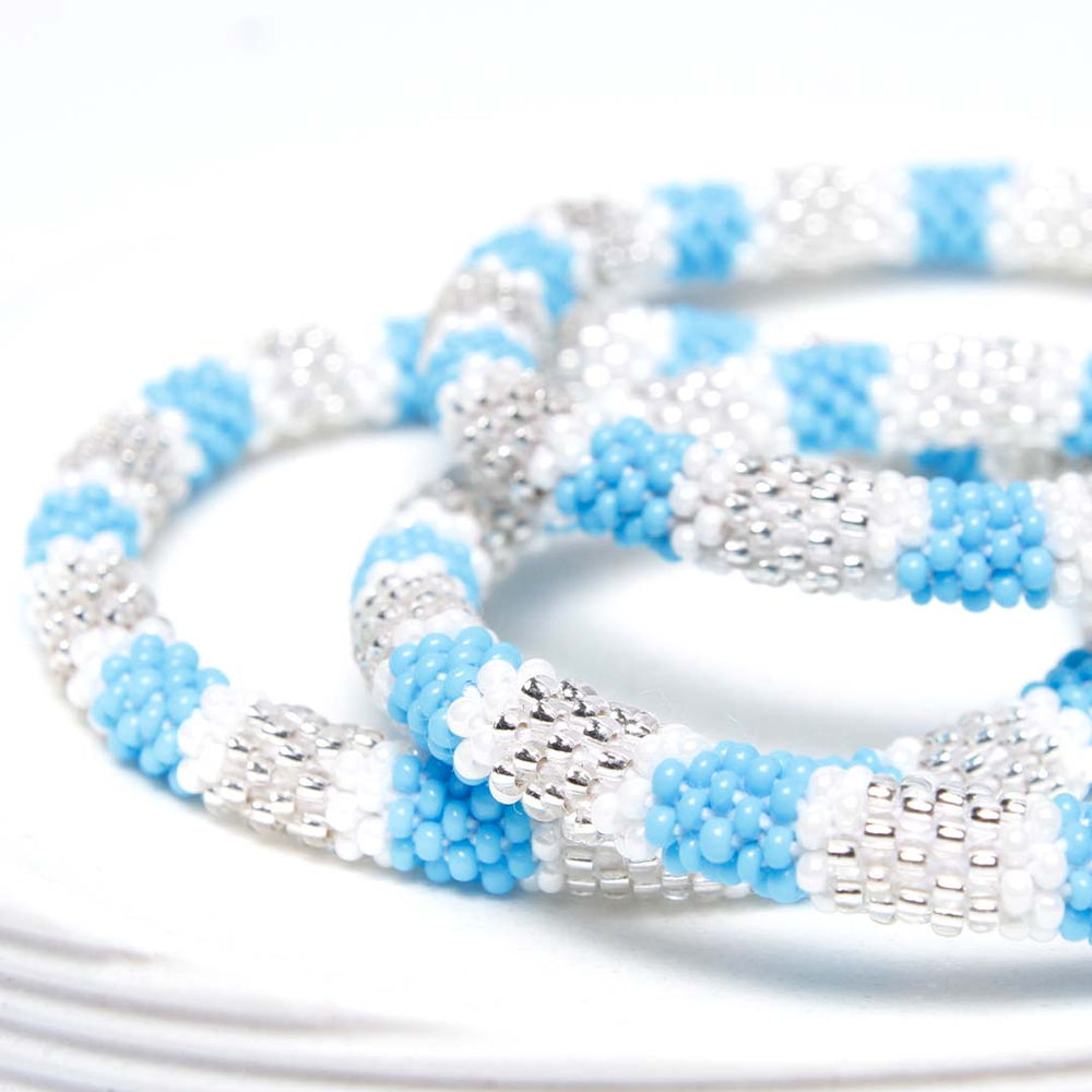 sparkly cloud stripe bead bracelet-side