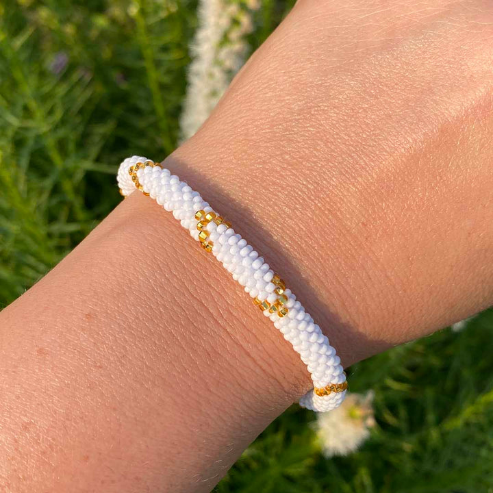 Sunflower Gold & White Chevron - 7"