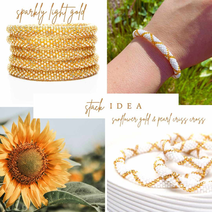 sunflower gold bracelet stack ideas