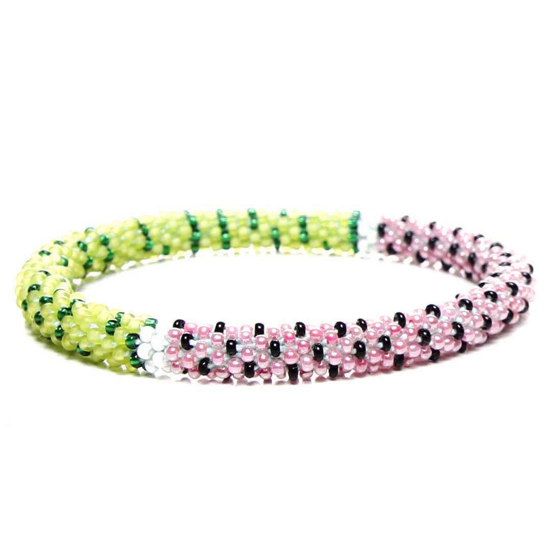 Watermelon Slice Beaded Bracelet front